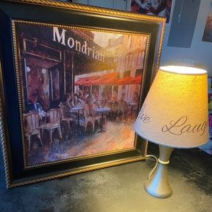 Lamp and painting combo